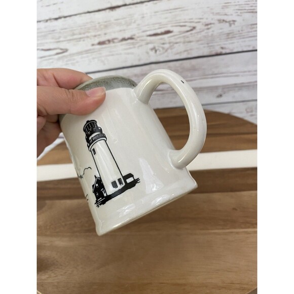 Cape Cod Mass. Stoneware USA Coffee Mug Lighthouse Windmill Glazed Pottery - Picture 7 of 10